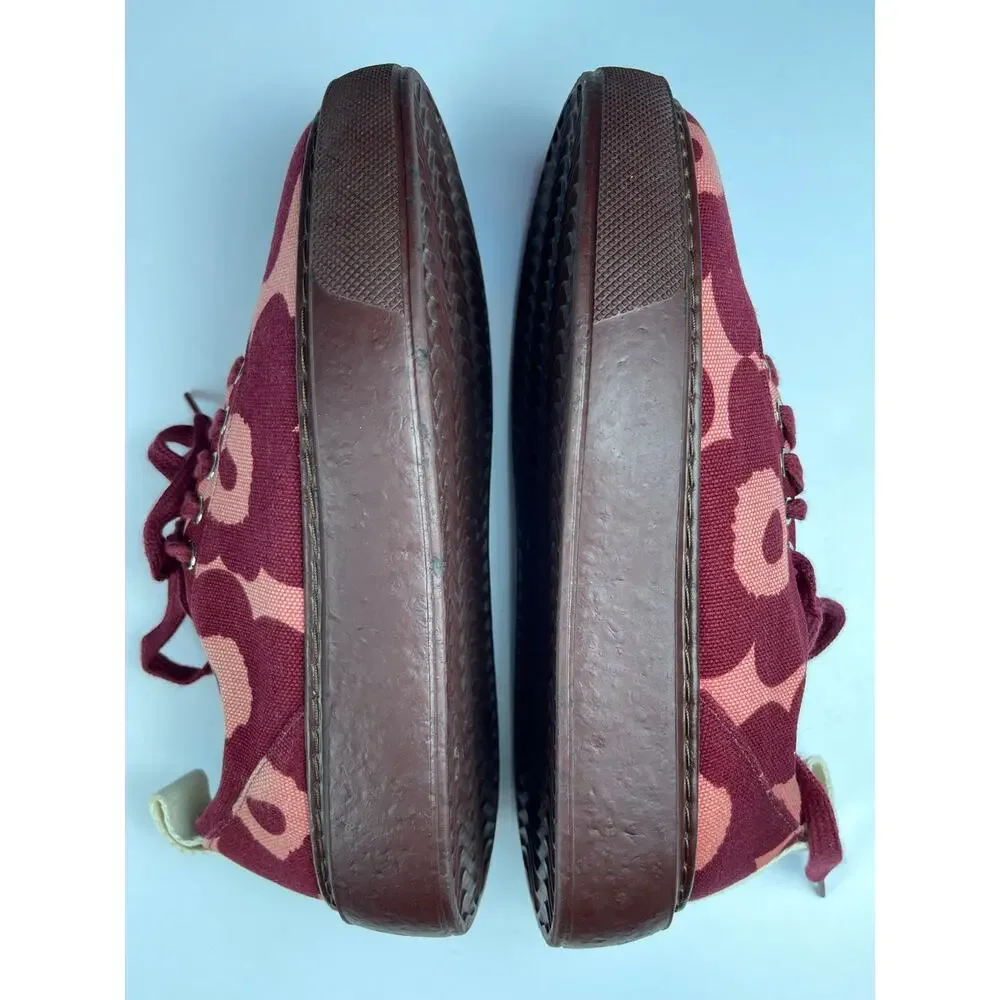 Marimekko Niittyheinikossa Mini Unikko women’s sneakers size 39 red poppy Laceup